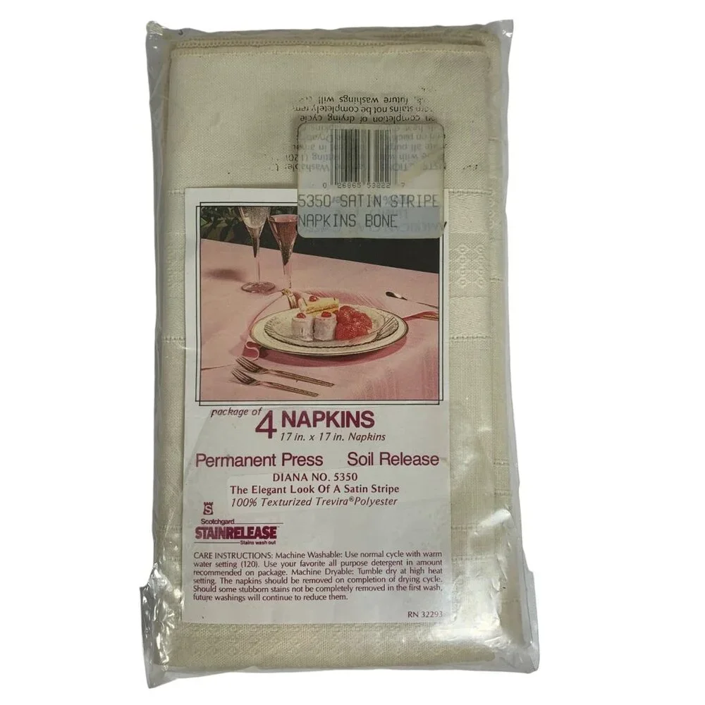Set of 3 Vintage Trevira Fabric Napkins Four Packs 17